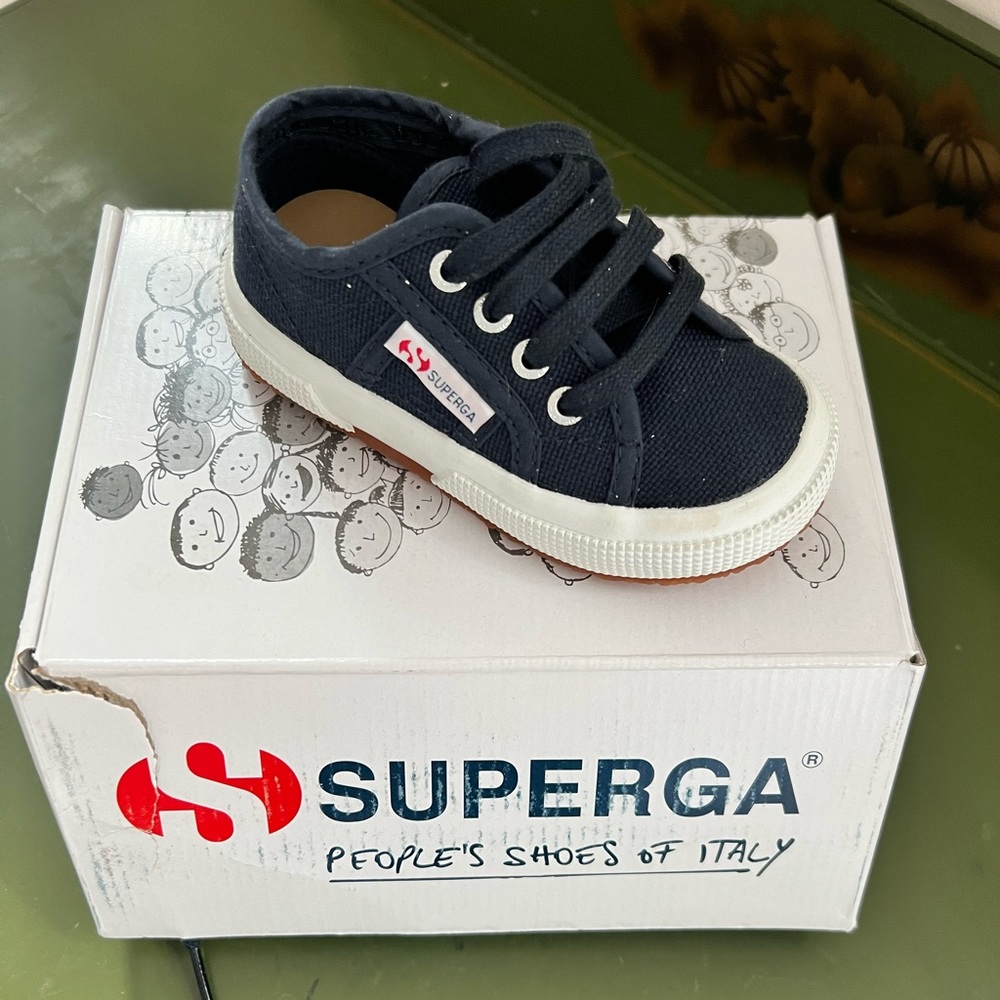 Toodler size 7 Superga Navy shoe